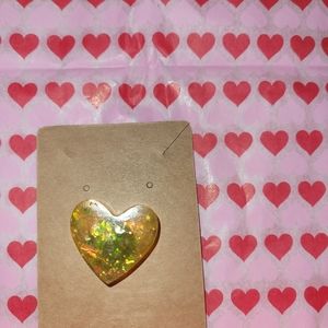 Yellow glittery valentines inspired magnet